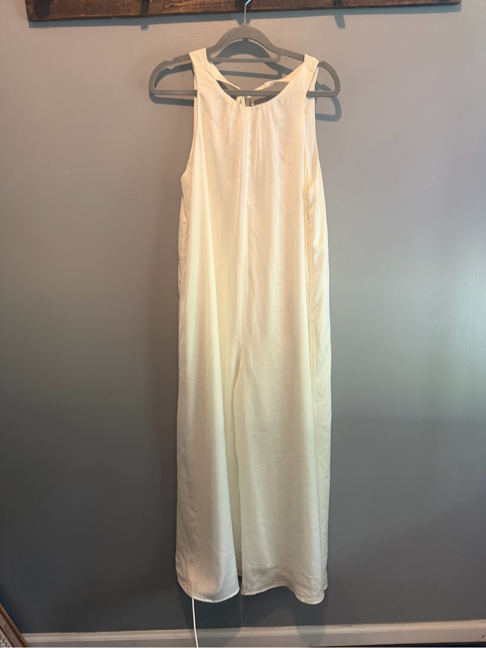 Lush Light Cream Sleeveless Wide-Leg Jumpsuit